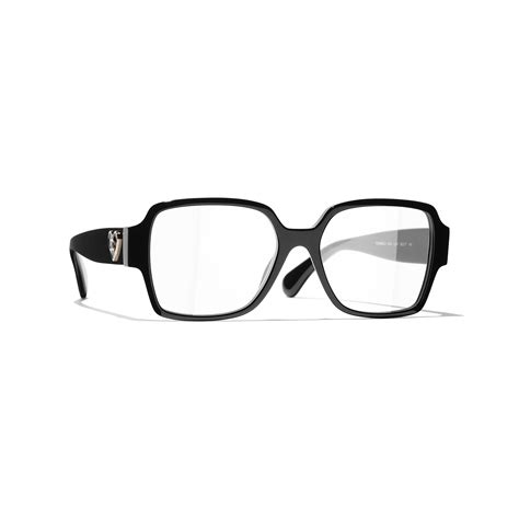 chanel black square reading glasses|Square Eyeglasses Acetate Black .